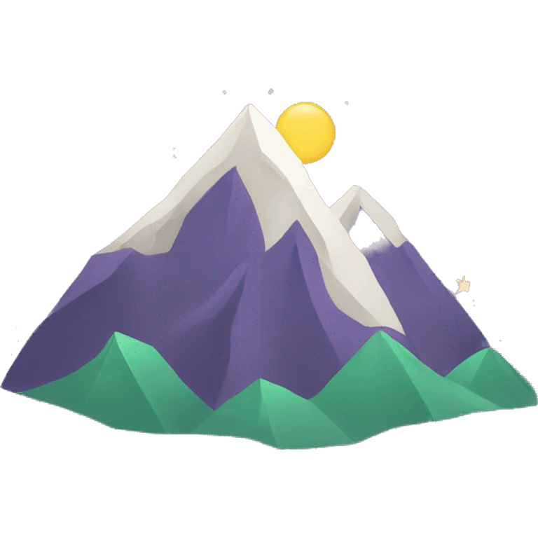 mountain and stars emoji