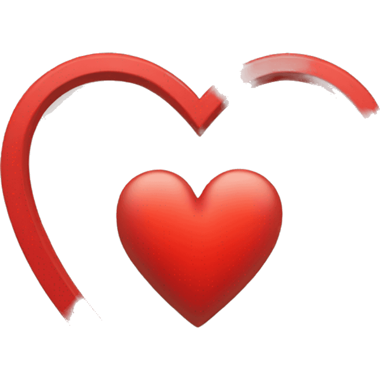 red heart with 'Search' written on it emoji