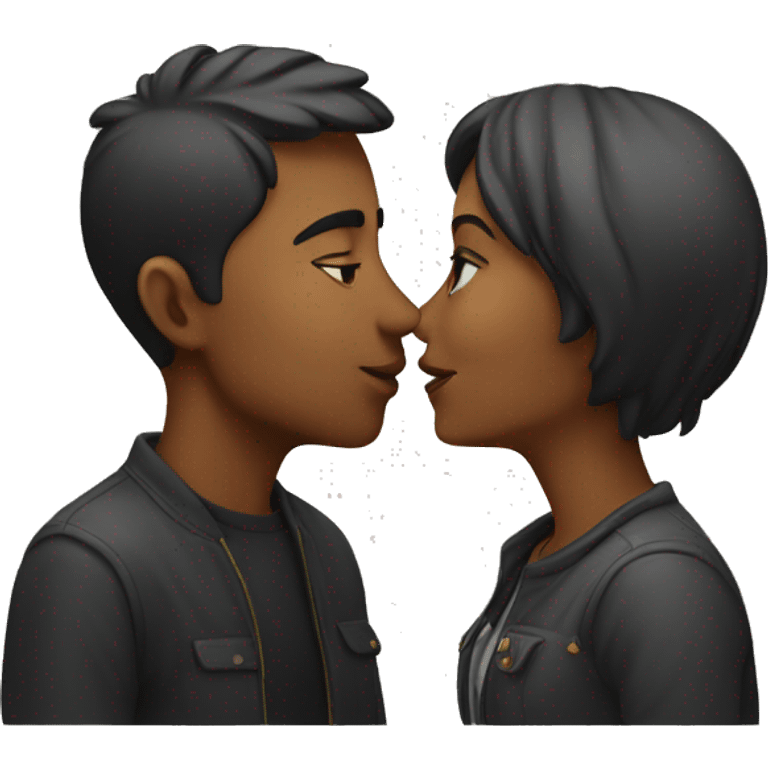 Kissing couple emoji