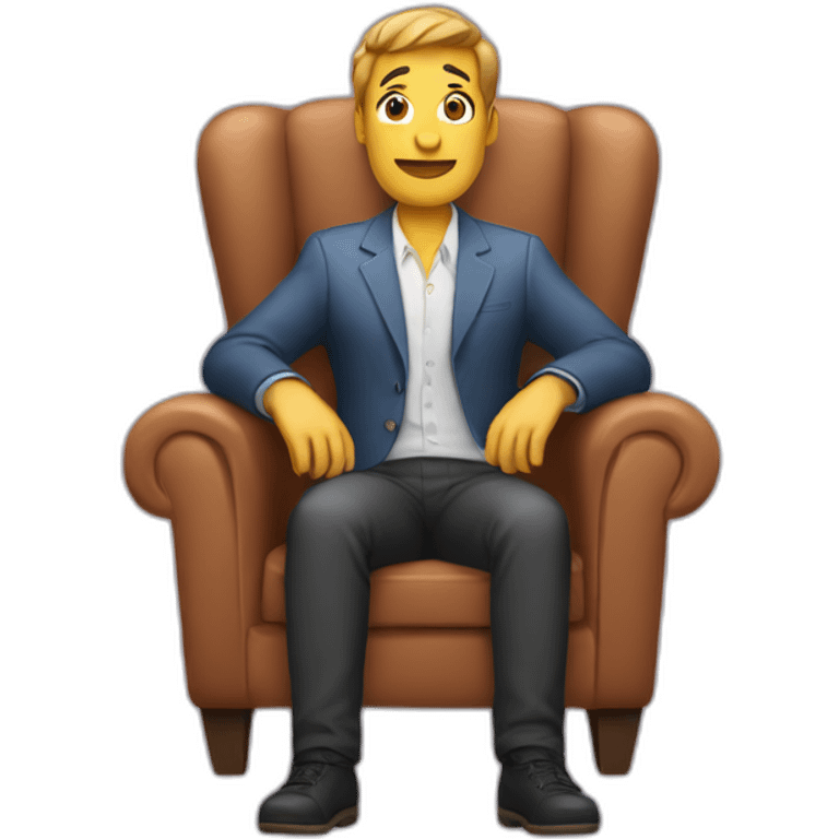 Sitting massly in a chair  emoji