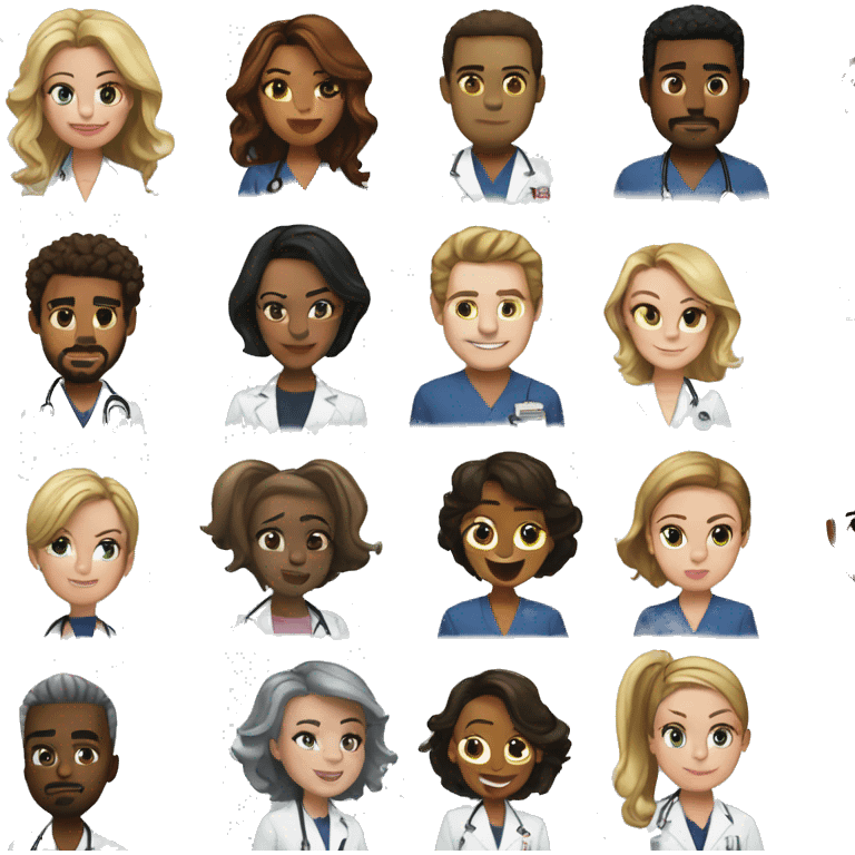 Create an Emoji for each Greys Anatomy Character emoji