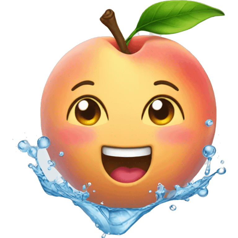 peach with water emoji