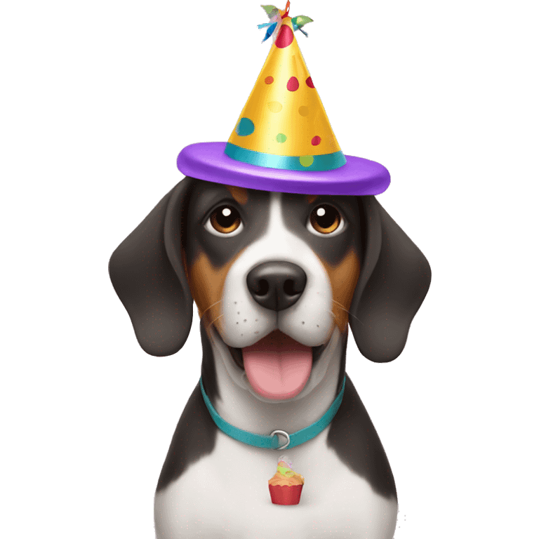 Dog with party hat emoji