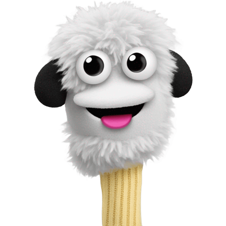 Cute fuzzy sock puppet emoji