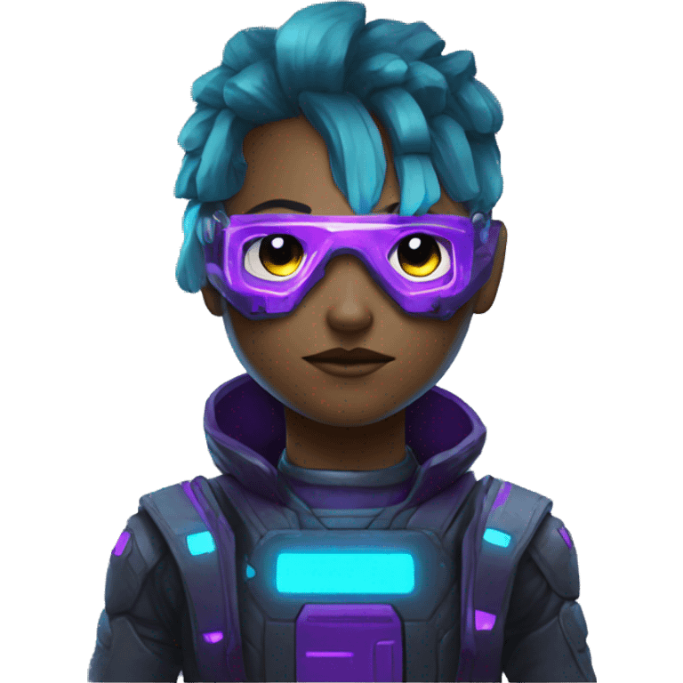 agent, laser eyes, cyberpunk, code, cyan and purple colors, only upper body portrait emoji