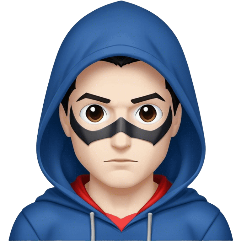 Half Batman have Superman wearing hoodie emoji