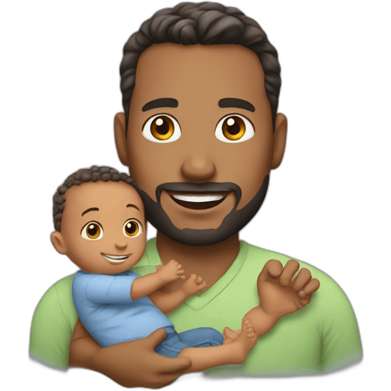 dad with baby emoji