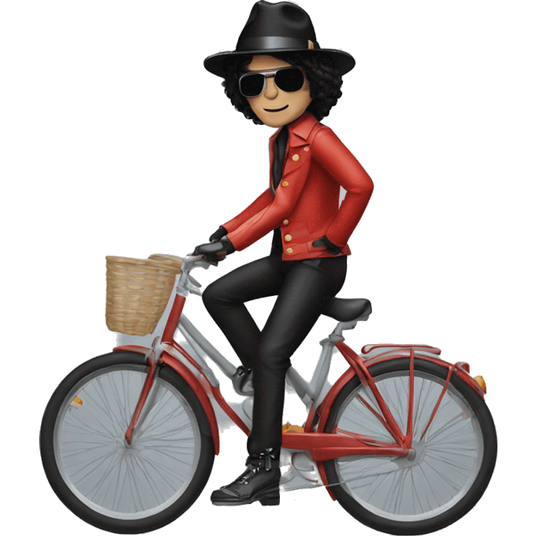 Michael Jackson en una bicicleta  emoji