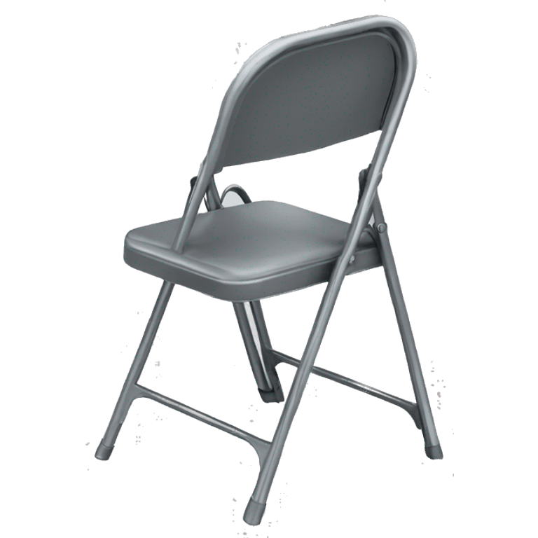 steel folding chair, folded up emoji