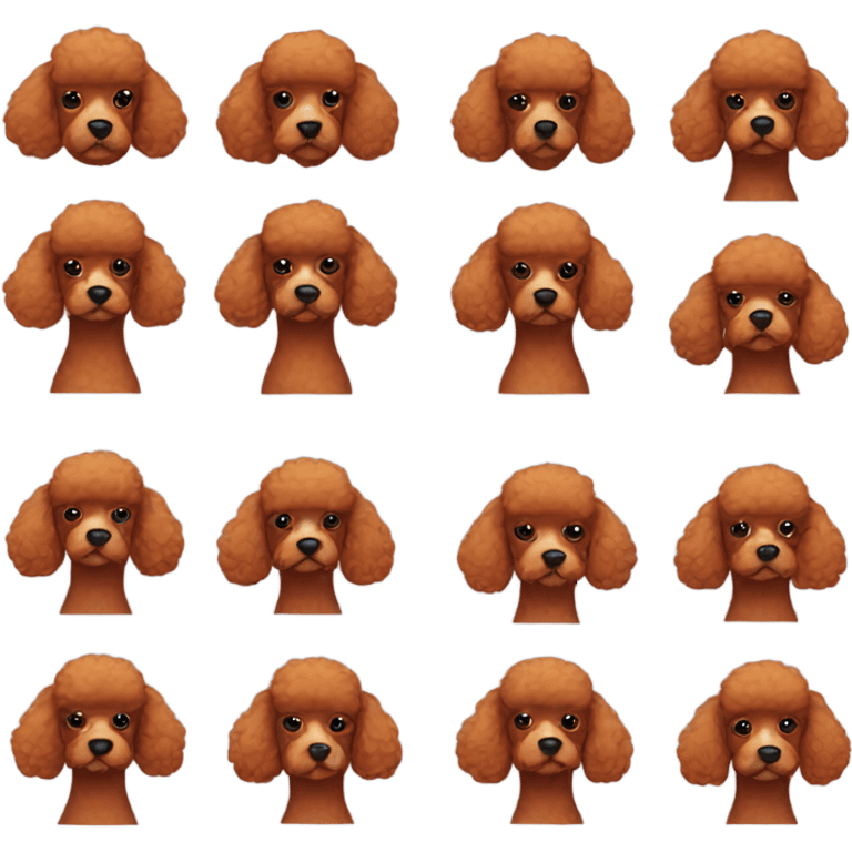 Red poodle emoji