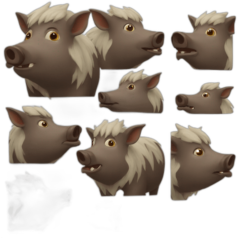 Funny boar emoji