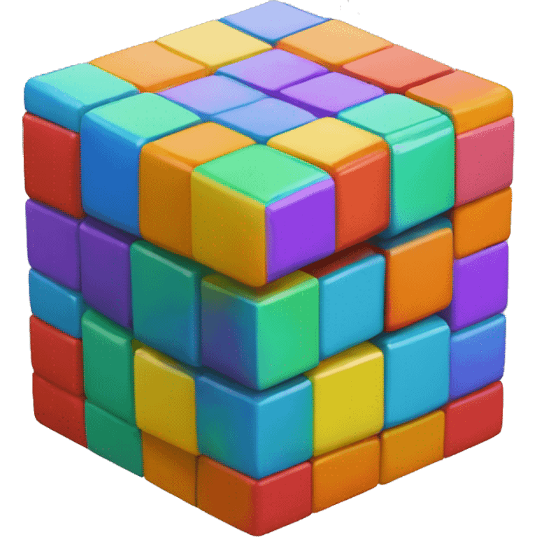 a perfect rubix cube with completed sides emoji