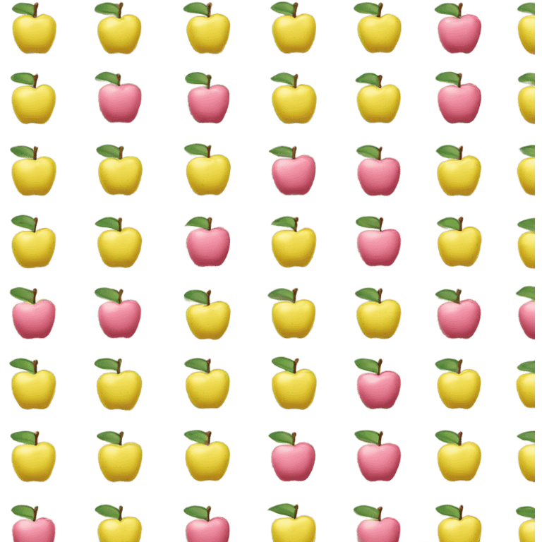 Original yellow apple emoji ￼ with long pink fingernails emoji