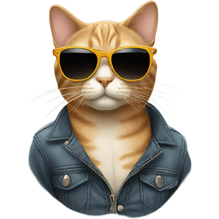 Cat with sunglasses emoji