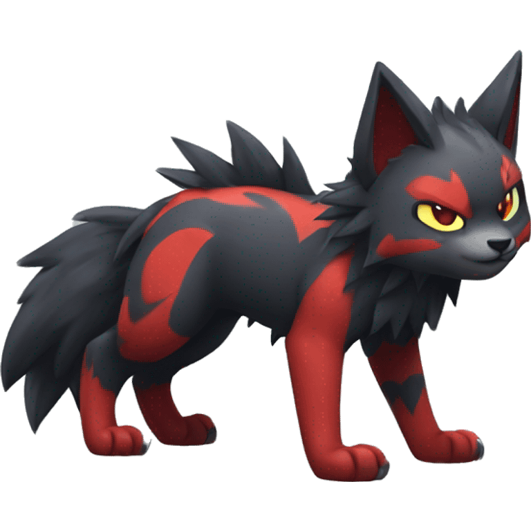  Kawaii Edgy Cool Beautiful Poochyena-Torracat-Litten-Zoroark full body emoji