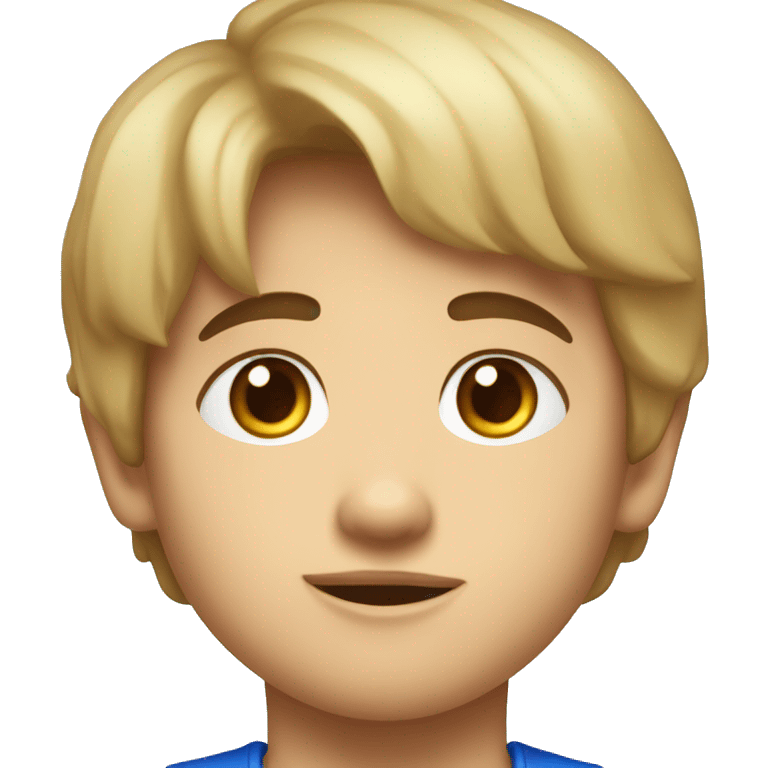 Niño rubio con los ojos azules emoji