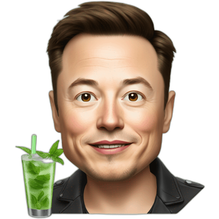 elon musk drink mojito emoji