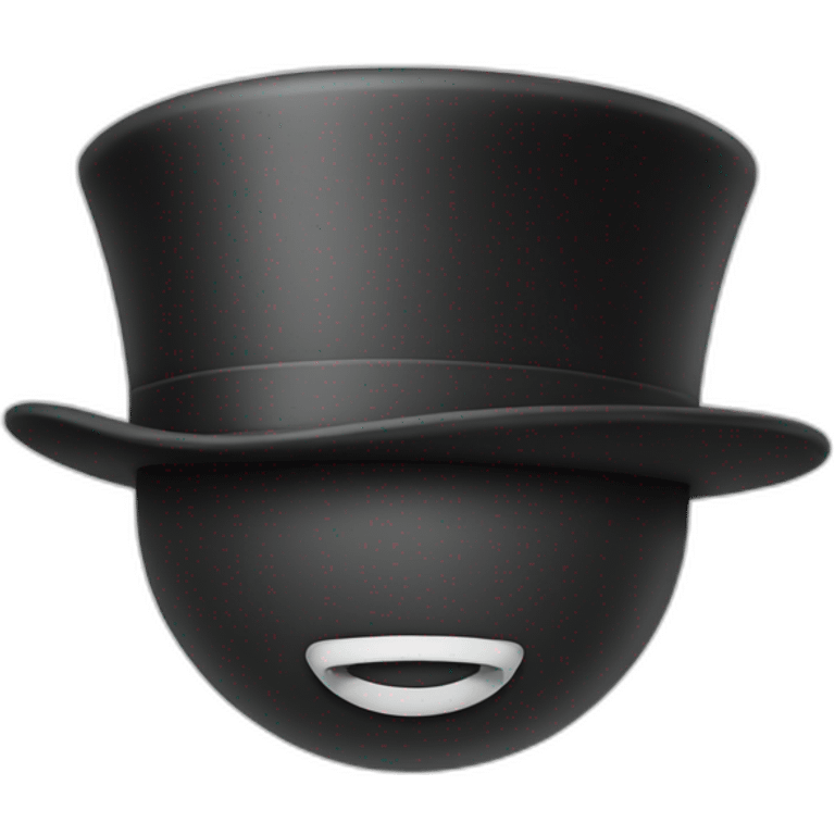 Buttocks with a top hat. Smiling emoji