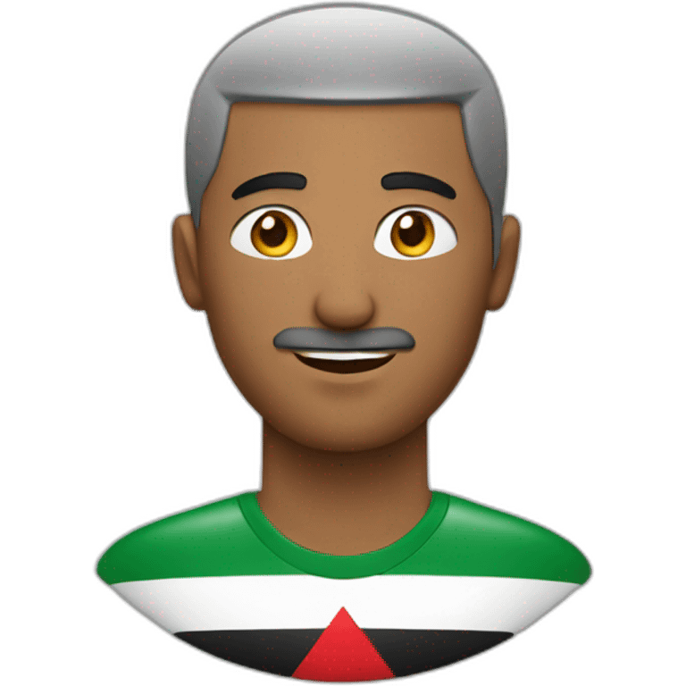 A man wearing a Palestine tshirt emoji