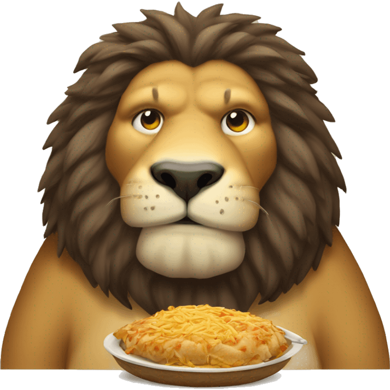 Fat lion who eats dürüm  emoji