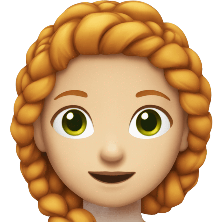 ginger girl with green eyes and a braid  emoji