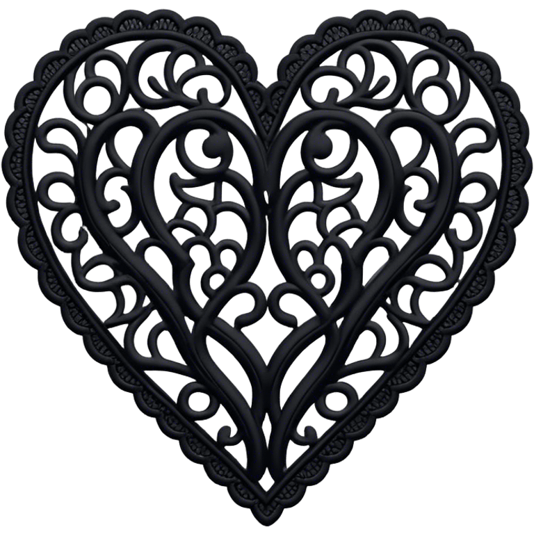 Black lace heart emoji