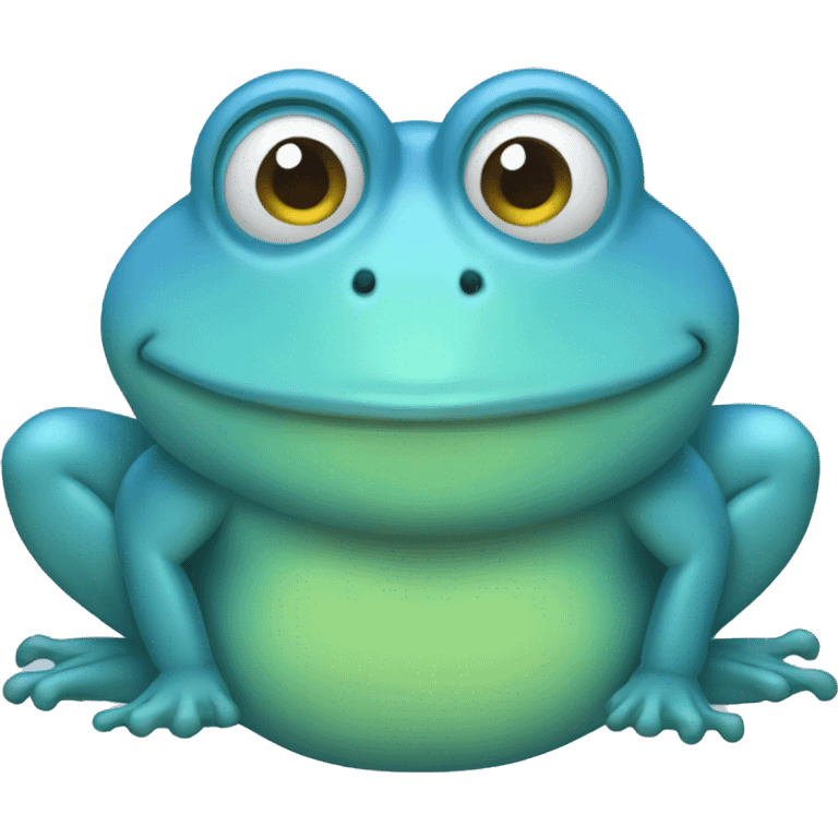 The blue frog who's always been calm. emoji