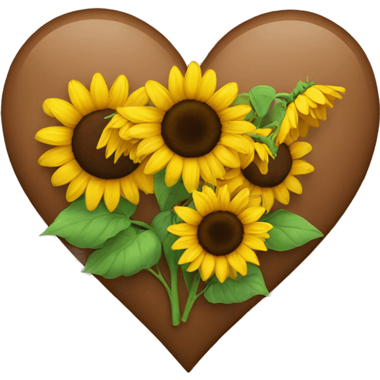 Heart with sunflowers  emoji