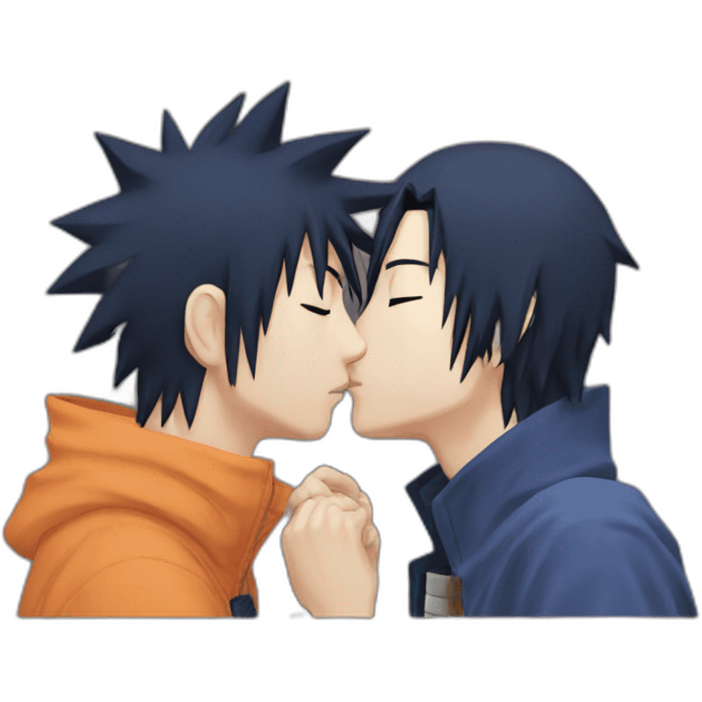 Naruto kissing Sasuke emoji