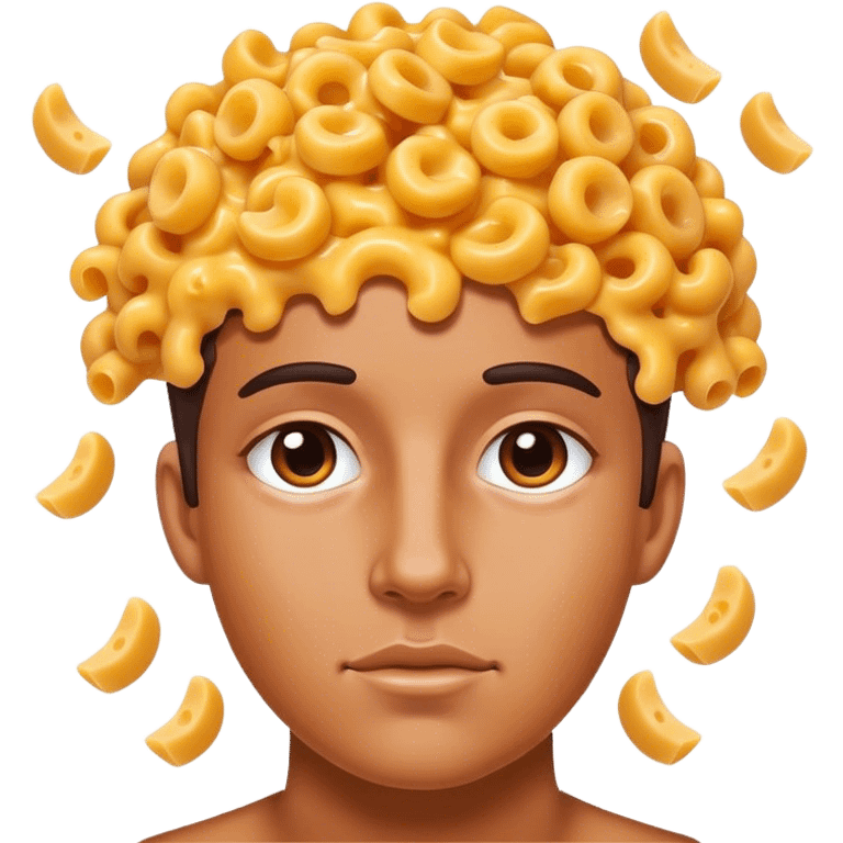 Mac and cheese bits on my head  emoji