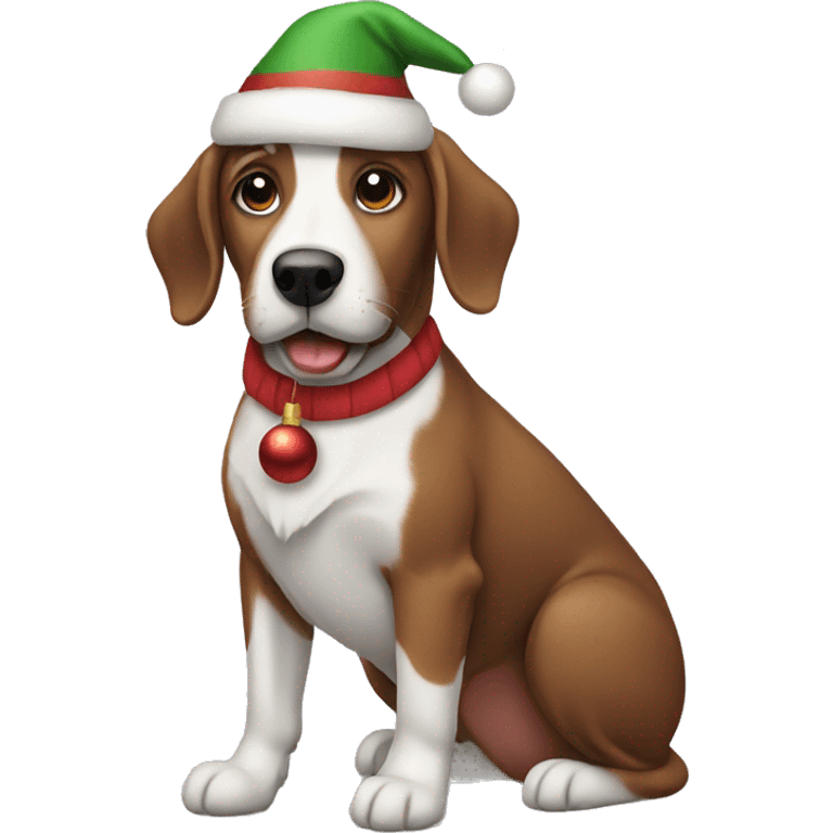 Christmas dog emoji