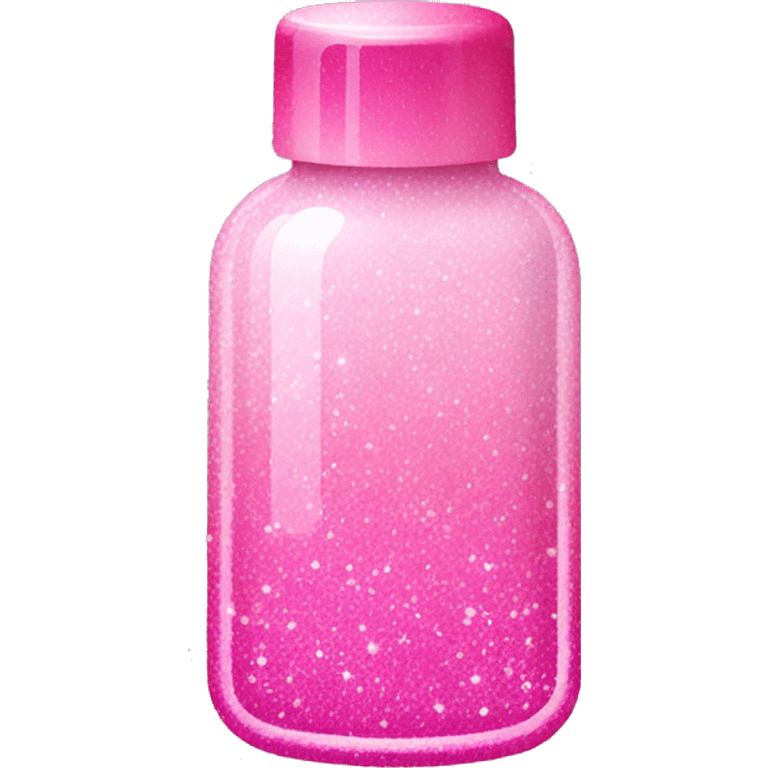 Pink ombre medication bottle with glitter  emoji