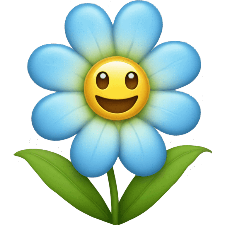 flower with smiling look emoji