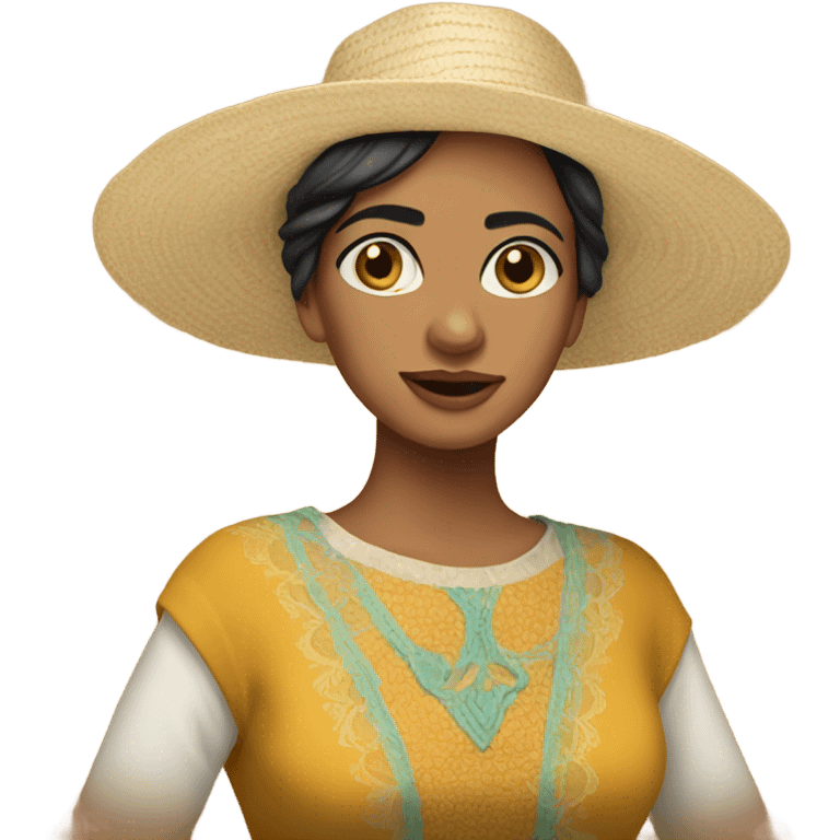 mujer morena el emoji