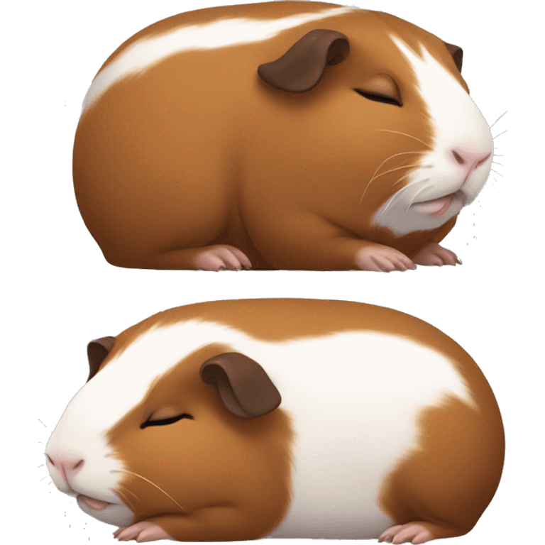 Brown Guinea pig sleeping emoji