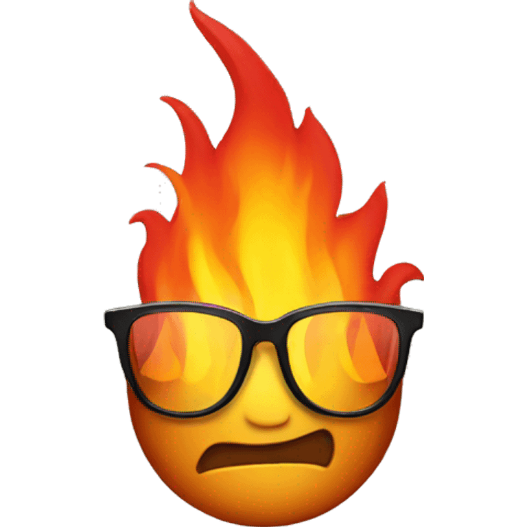 fire with glasses emoji