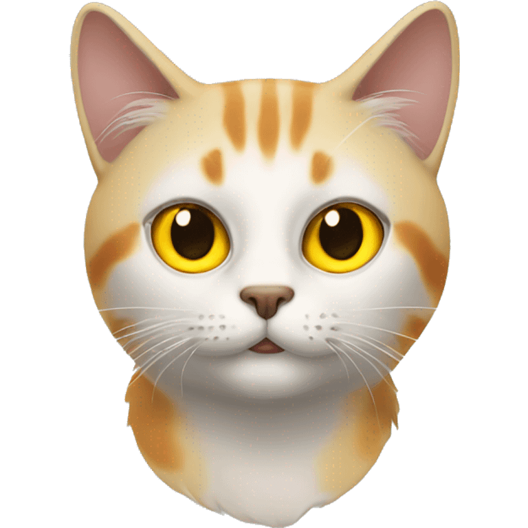 Orage cat with yellow eyes emoji