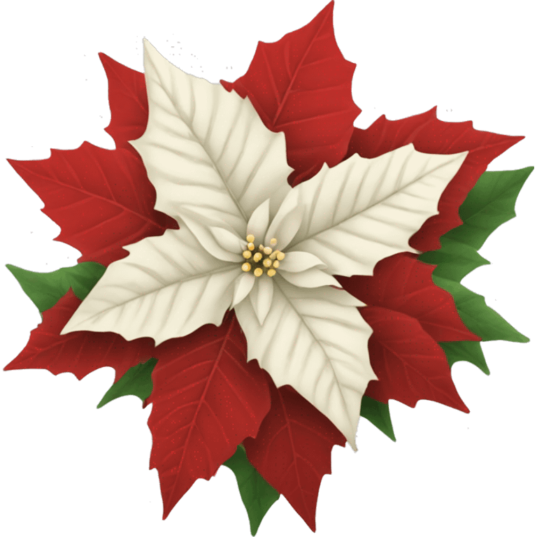 Red and white poinsettia emoji