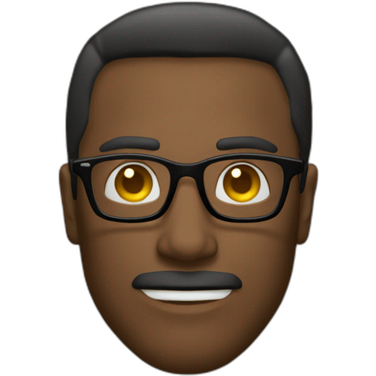 Cara hombre con muchas canas  con gafas de sol negras emoji