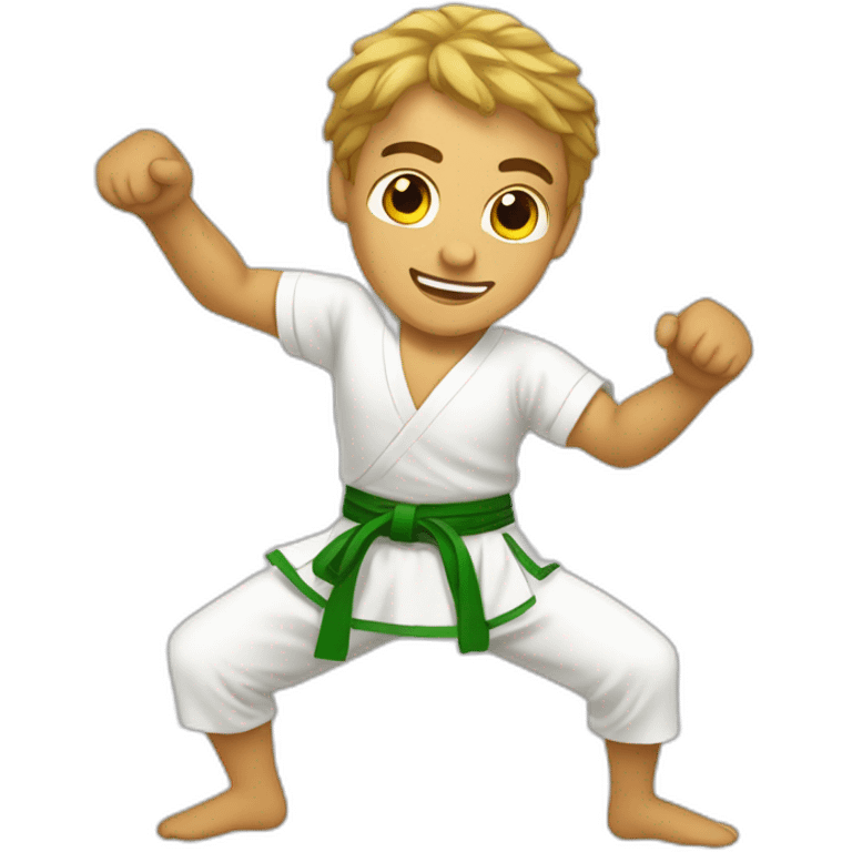 a brazilian white guy doing capoeira emoji