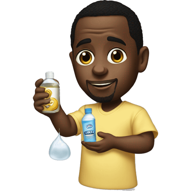 P DIDDY holding baby oil emoji