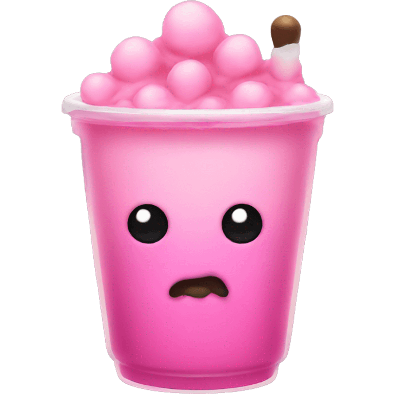 Pink boba emoji