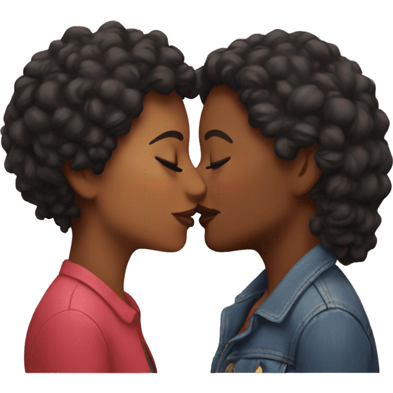 Lesbians kissing emoji