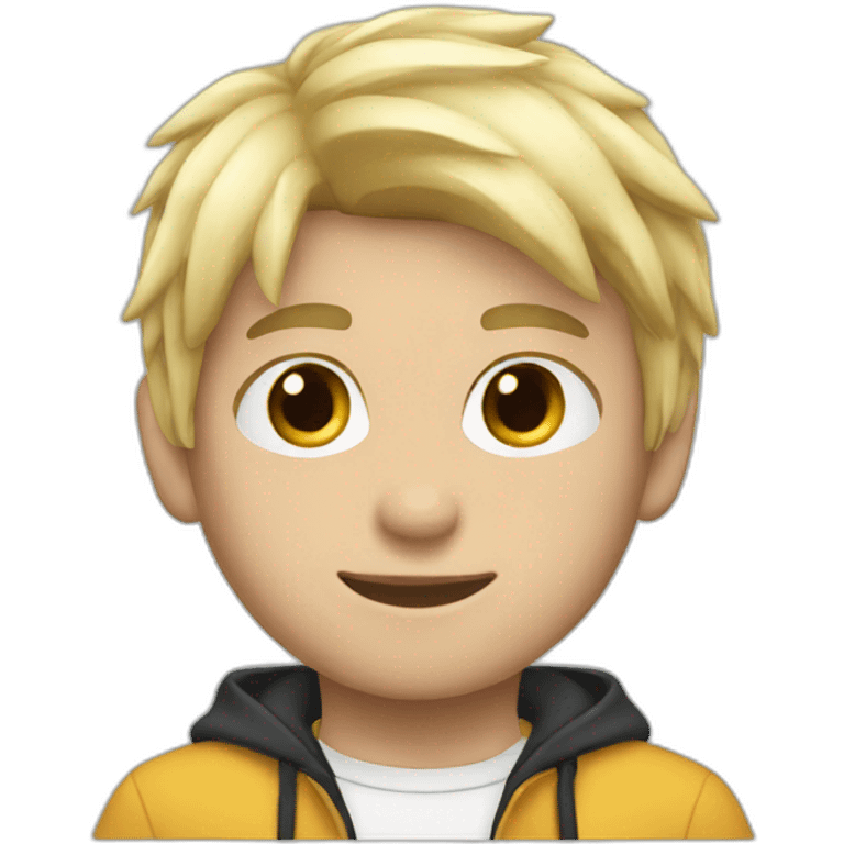 blond boy cap black hair short emoji