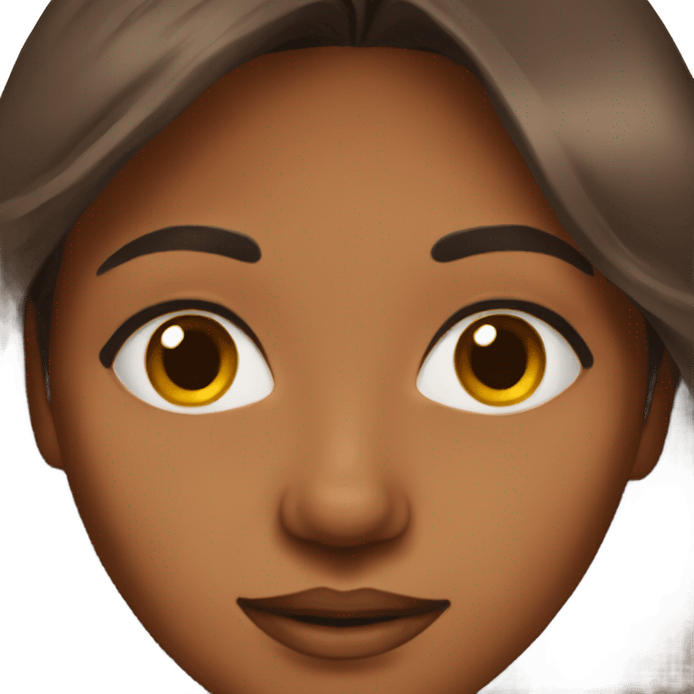 Brown-skinned woman portrait close-up emoji