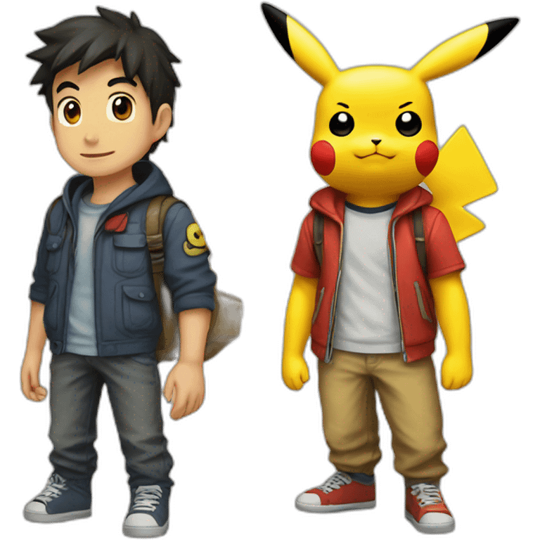 ach Ketchum and Pikachu emoji