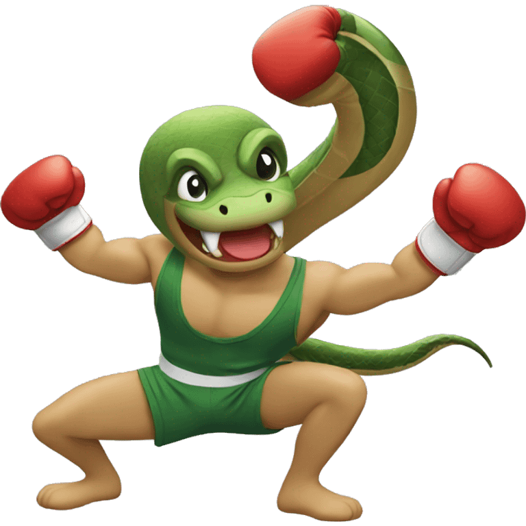 Snake boxing emoji