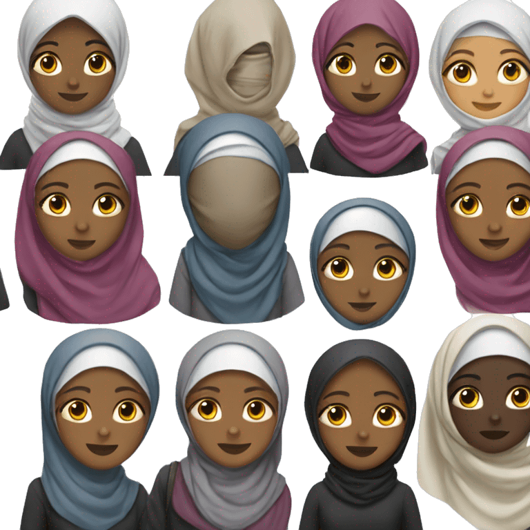 blind disabled hijabi black girl emoji