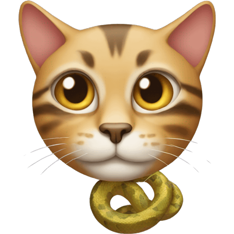 cat with a snake face  emoji