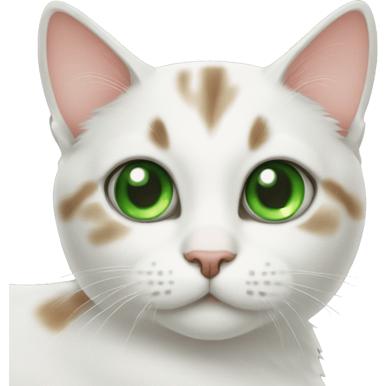 cute cat with green eyes emoji